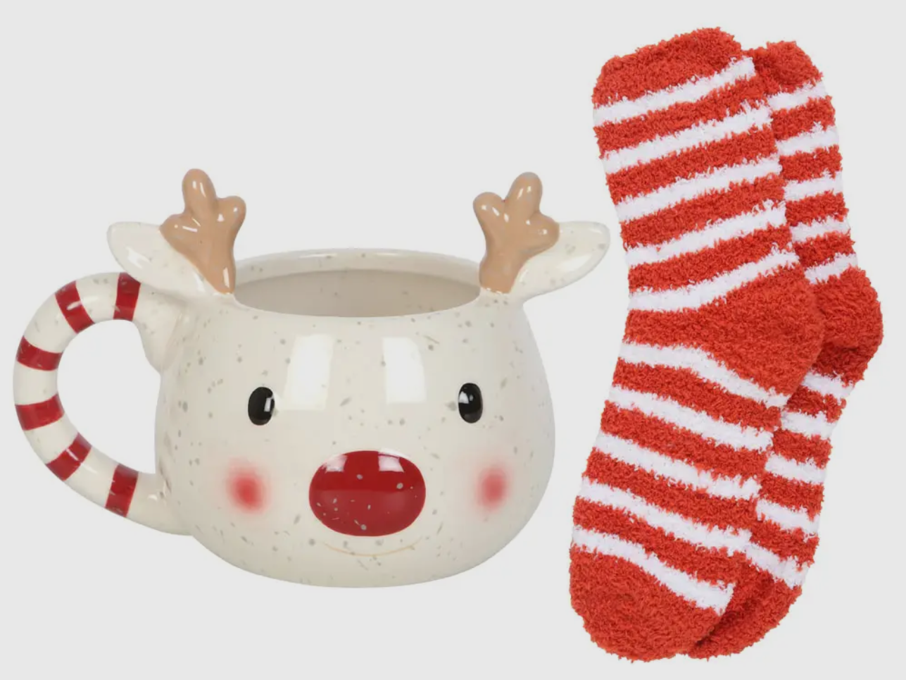 Reindeer Christmas Mug & Socks Set