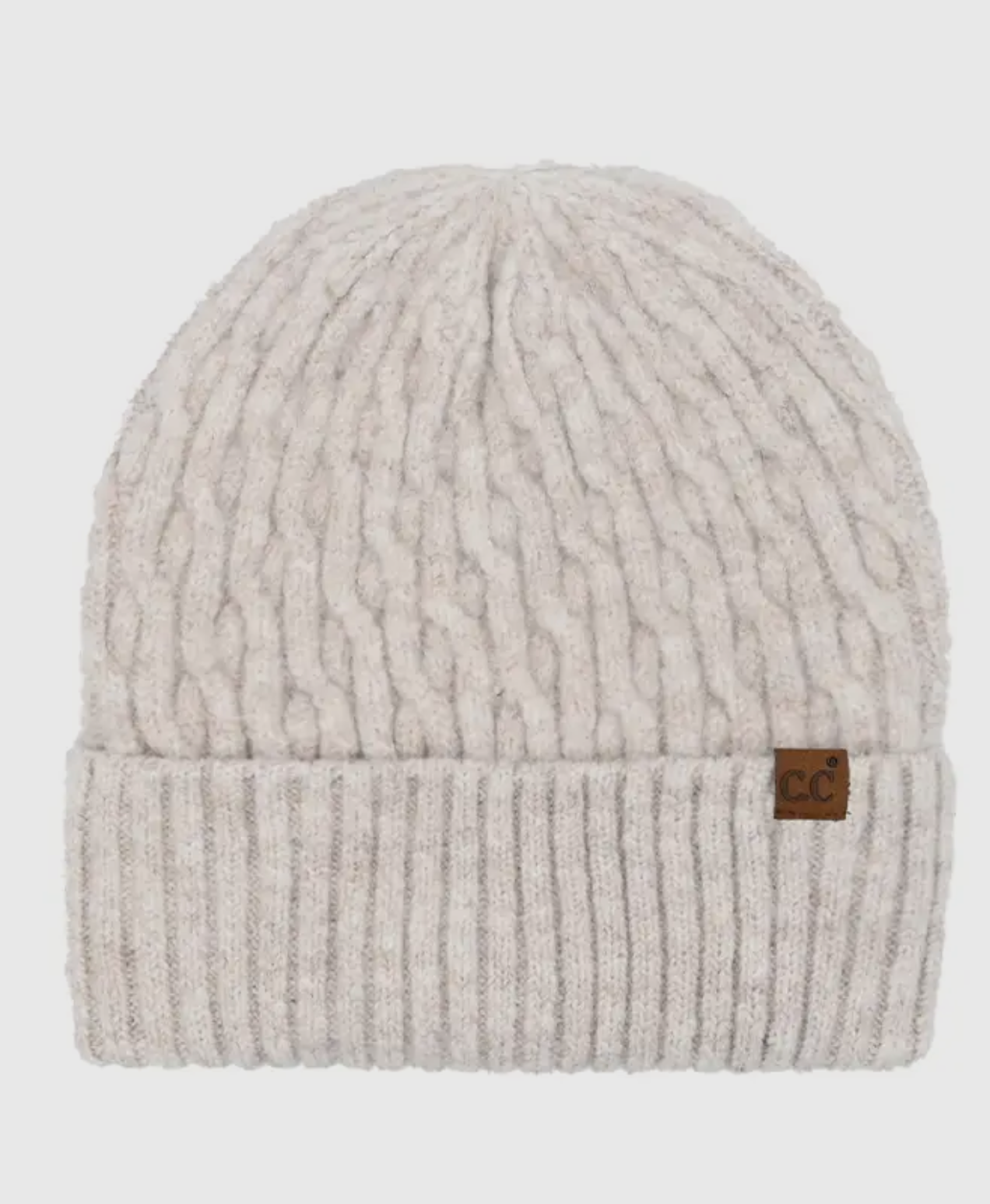 Cable Cuff Beanie | Oatmeal