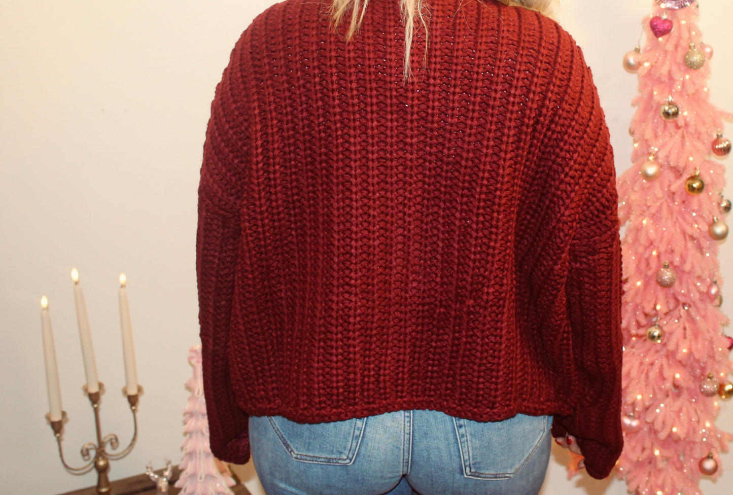 Be Merry Cropped Cardigan