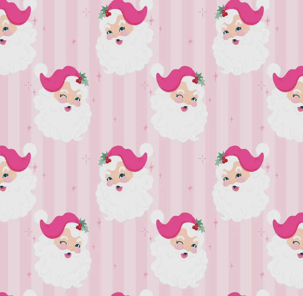 Holly Jolly Santa Wrapping Paper