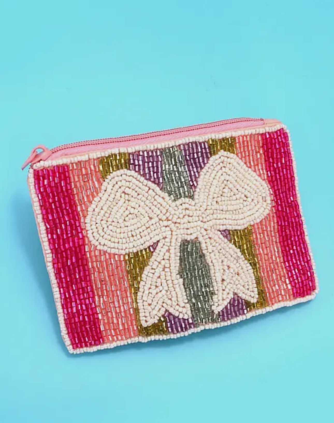 Bow Bead Holiday Pouch