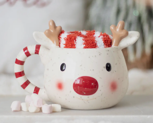 Reindeer Christmas Mug & Socks Set